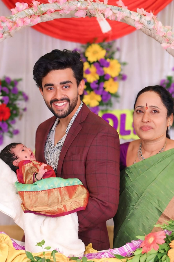 Bigg Boss Fame Gautham Krishna Brother Daughter cradle ceremony Photos5