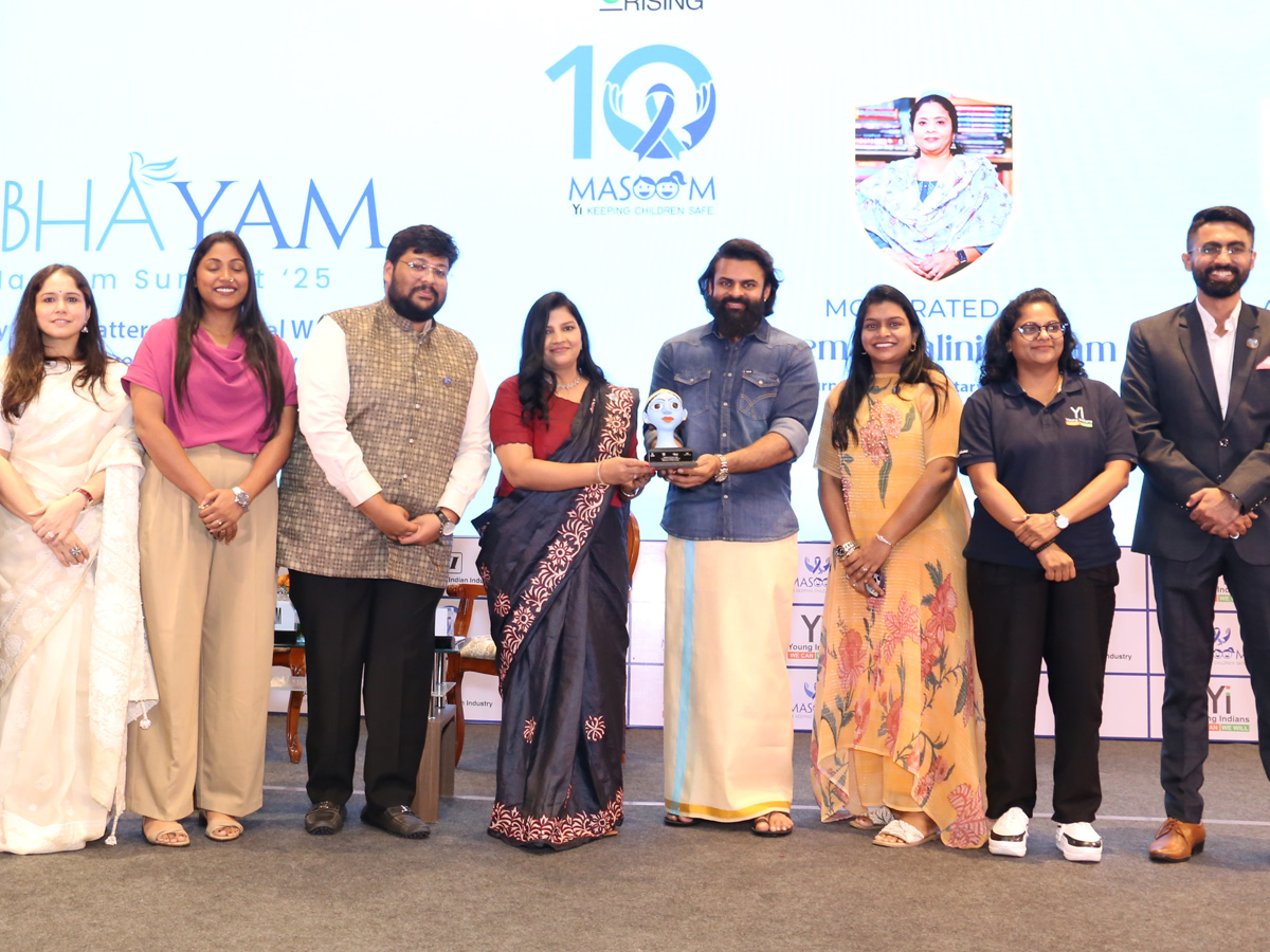 Hero Sai Dharam Tej At Abhayam Masoom Summit 2025 Event Photos8