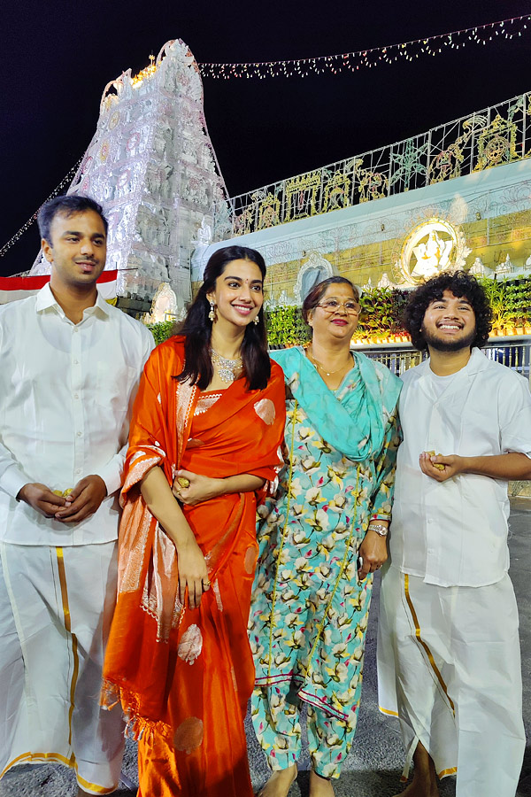 Actress Meenakshi Chaudhary at Tirumala Temple Photos2