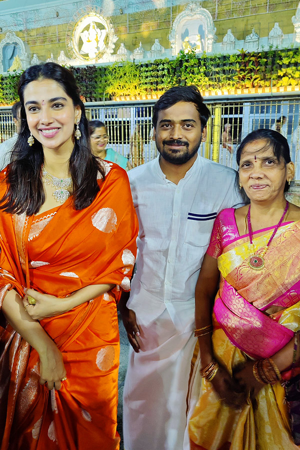 Actress Meenakshi Chaudhary at Tirumala Temple Photos4