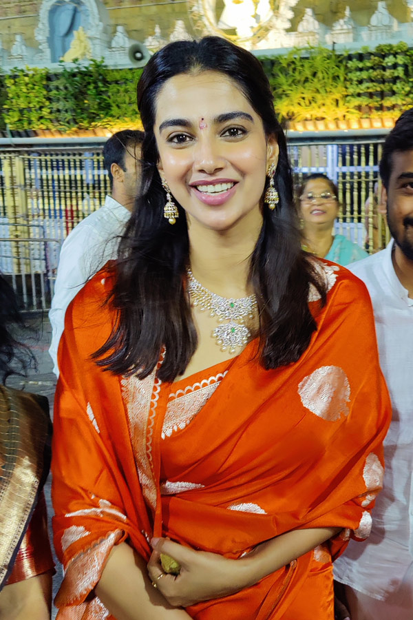 Actress Meenakshi Chaudhary at Tirumala Temple Photos5