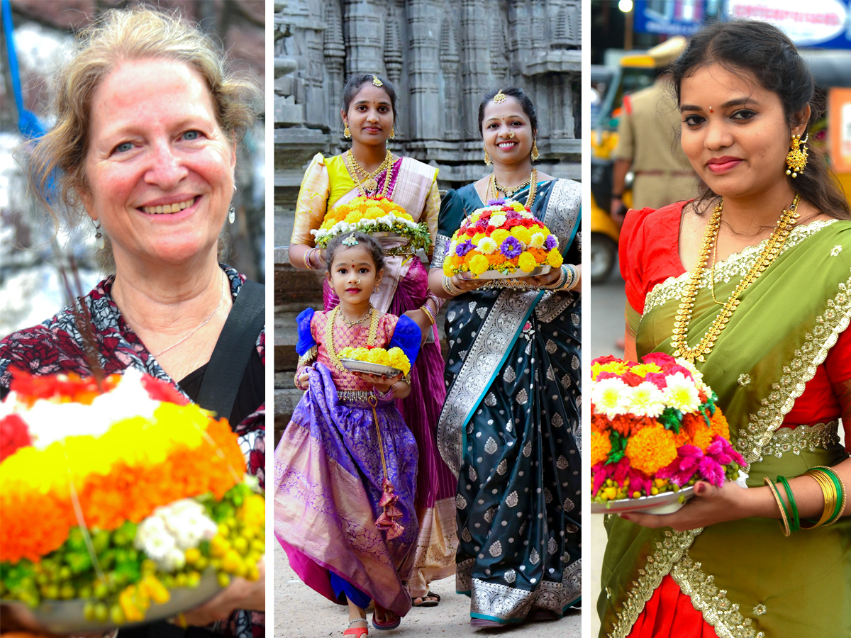 Bathukamma Festival Celebrated In Rain At Warangal District 1