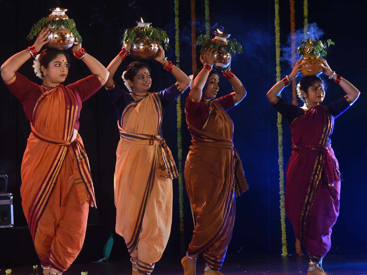 Bathukamma Festival Celebrated In Rain At Warangal District 21