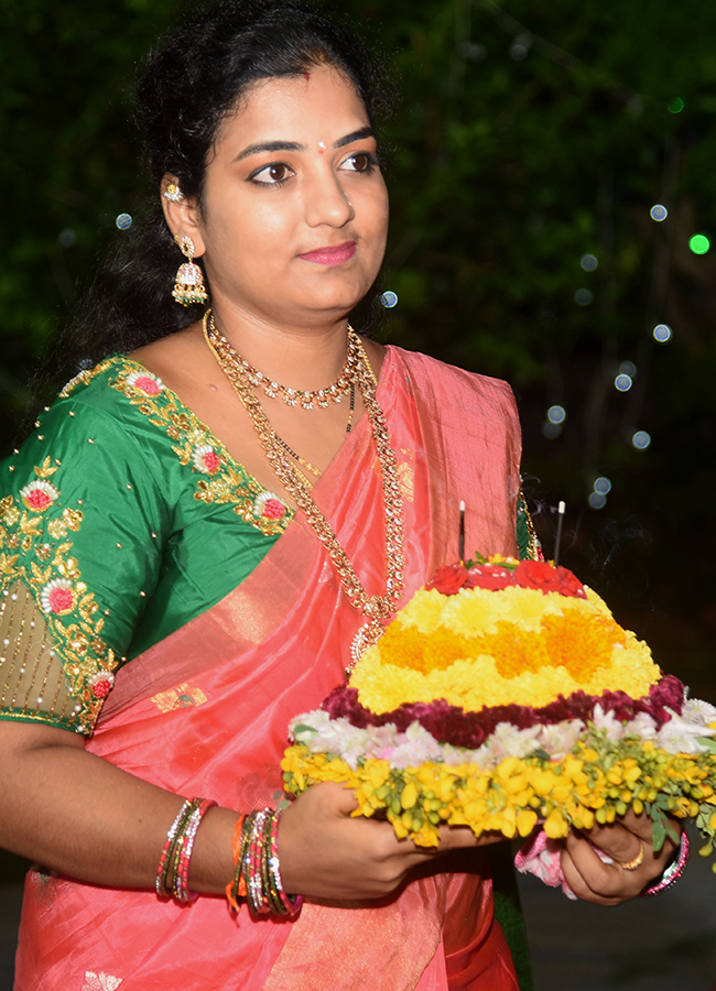 Bathukamma Festival Celebrated In Rain At Warangal District 25