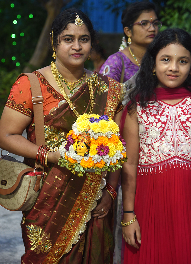 Bathukamma Festival Celebrated In Rain At Warangal District 27