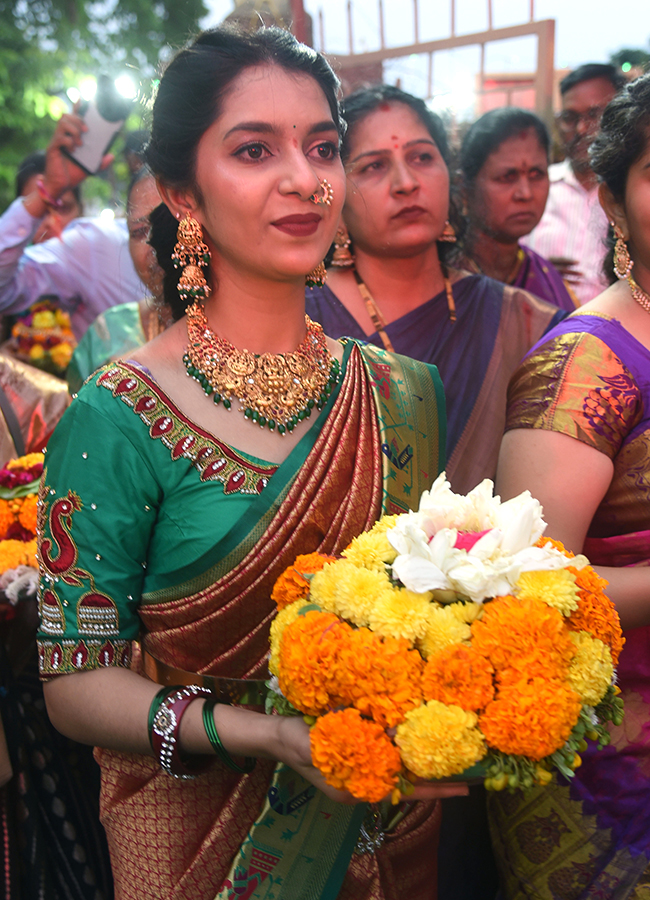 Bathukamma Festival Celebrated In Rain At Warangal District 28