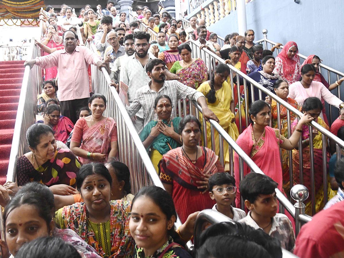 Dussehra 2025 : Devotees Rush at Kanaka Durga Temple Vijayawada31
