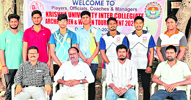 కృష్ణా వర్సిటీ ఆర్చరీ టీమ్‌ ఎంపిక  1