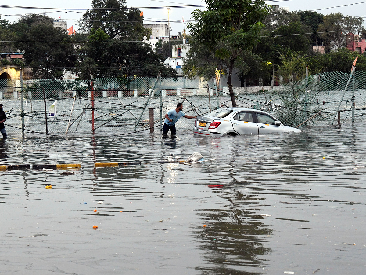 Heavy Flood Water Flows At Musi River In Hyderabad16
