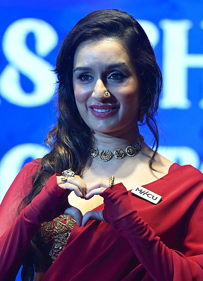 Shraddha Kapoor during the trailer launch of their film Thamma13