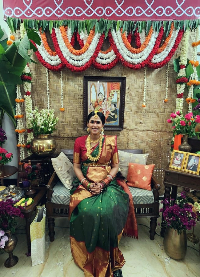 Tollywood actress at Seemantham ceremony (Photos)13