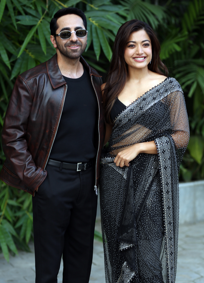 Rashmika shines at the Thamma trailer launch event photos12