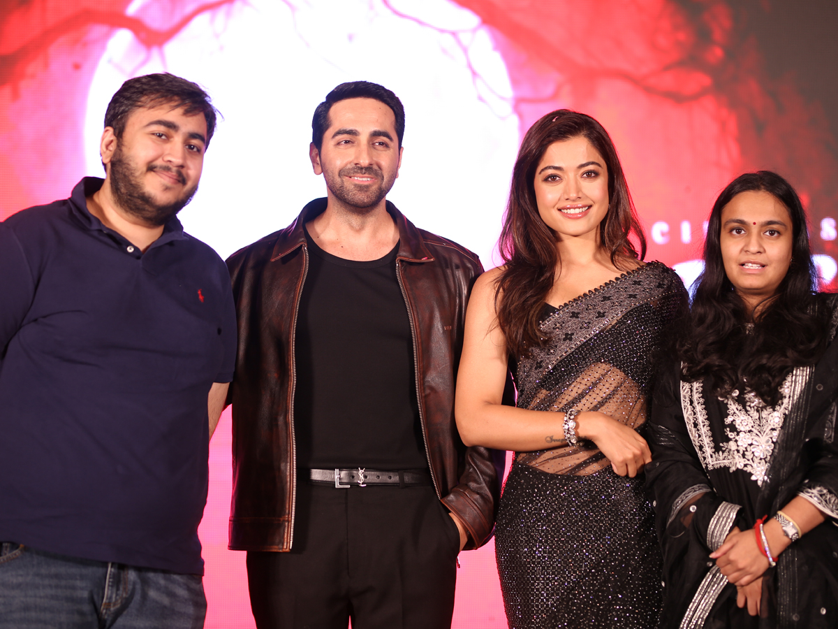 Rashmika shines at the Thamma trailer launch event photos9