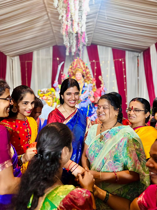 YSRCP Leader Shyamala Dussehra Pooja in Hyderabad12