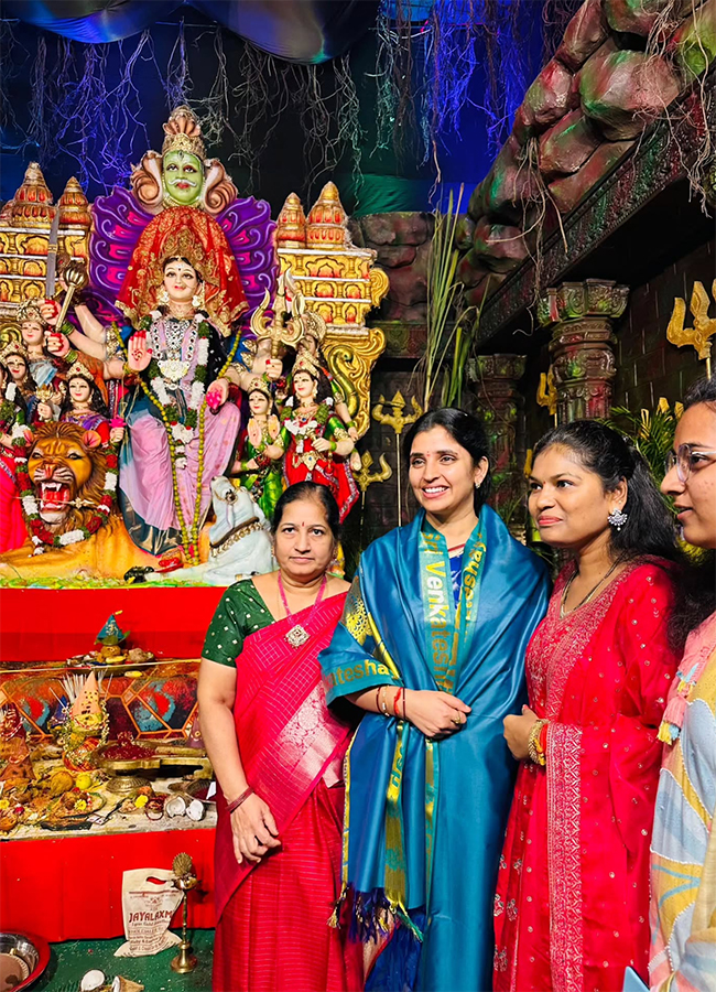 YSRCP Leader Shyamala Dussehra Pooja in Hyderabad2