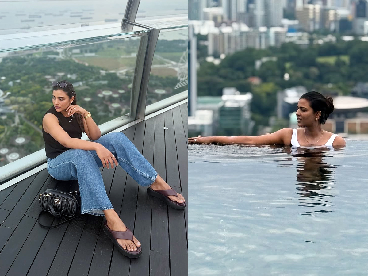 Sankranti movie lead actress is chilling in Singapore photos1