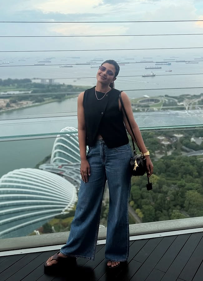 Sankranti movie lead actress is chilling in Singapore photos6