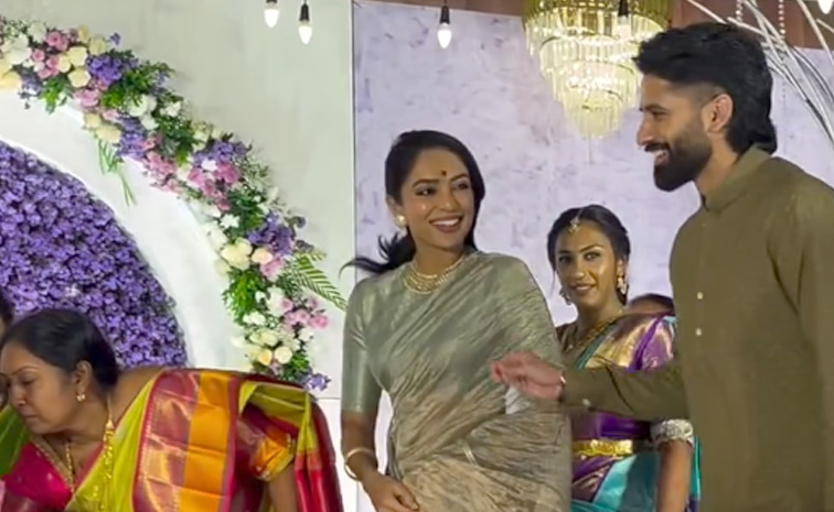 Naga Chaitanya and Sobhita Dhulipala Attend Karthik Varma Engagement Photos4