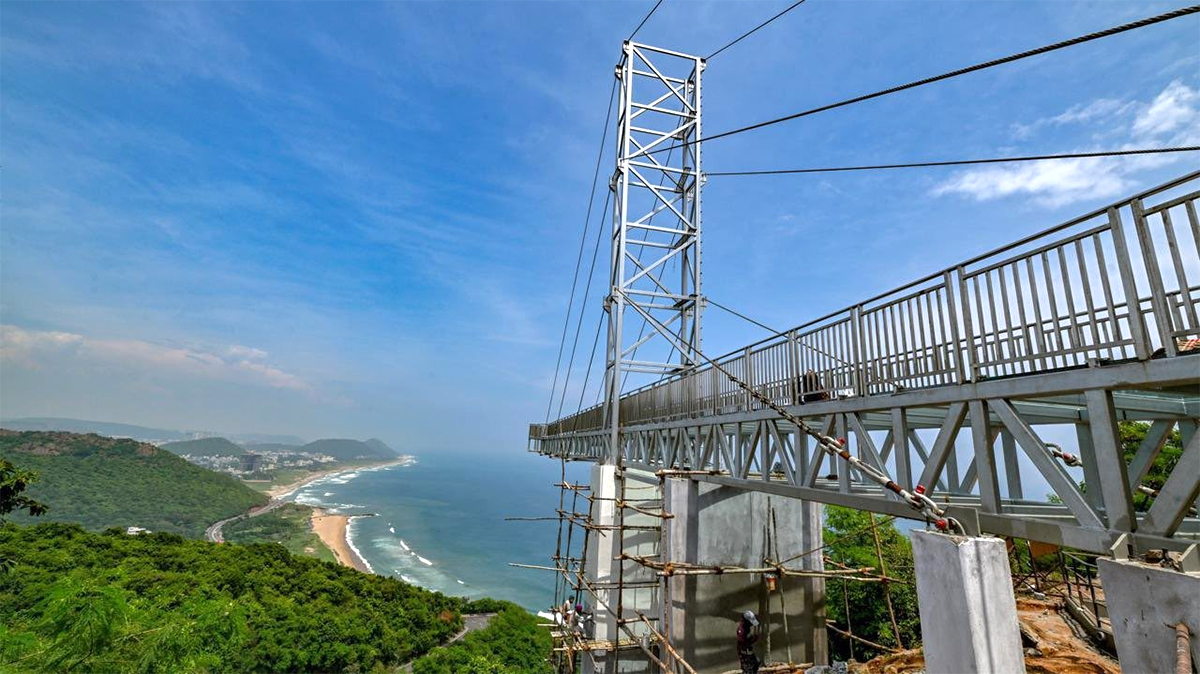 India Longest Glass Bridge in Vizag Photos Goes Viral1