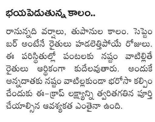 ఈ–క్రాప్‌ వర్రీ!1