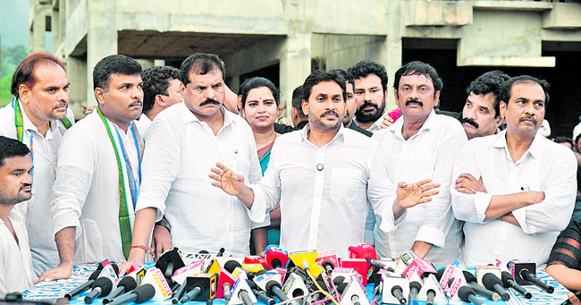 Former CM YS Jaganmohan Reddy speaking to the media1