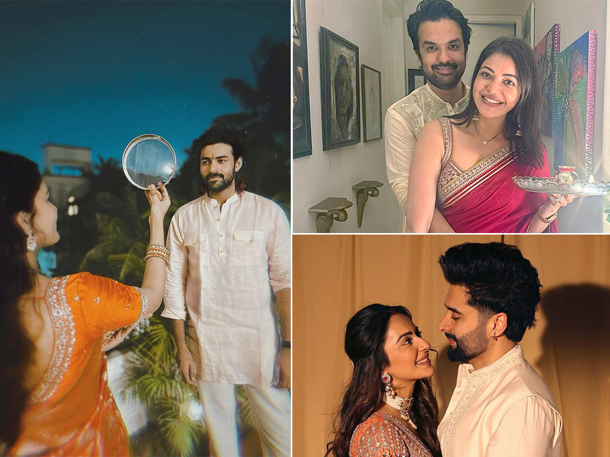 Actress Lavanya Tripathi And Kajal Aggarwal Karwa Chauth Festival Photos1