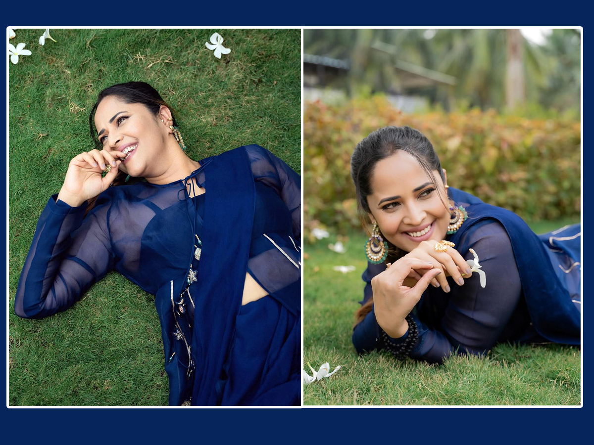 Anasuya looks like this amazing with flowers in the park (photos).1