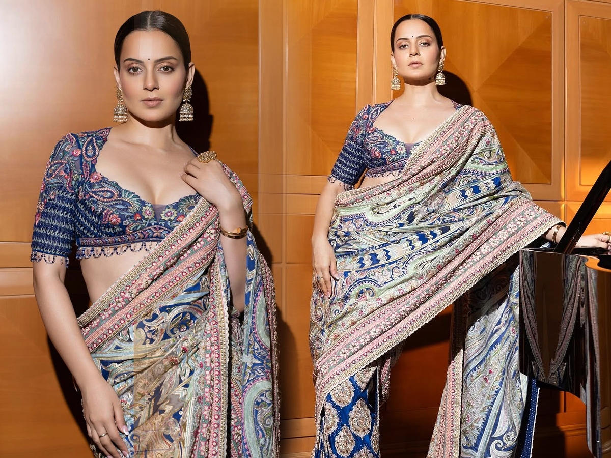 Actress Kangana Ranaut Latest Pictures In Saree Photos1