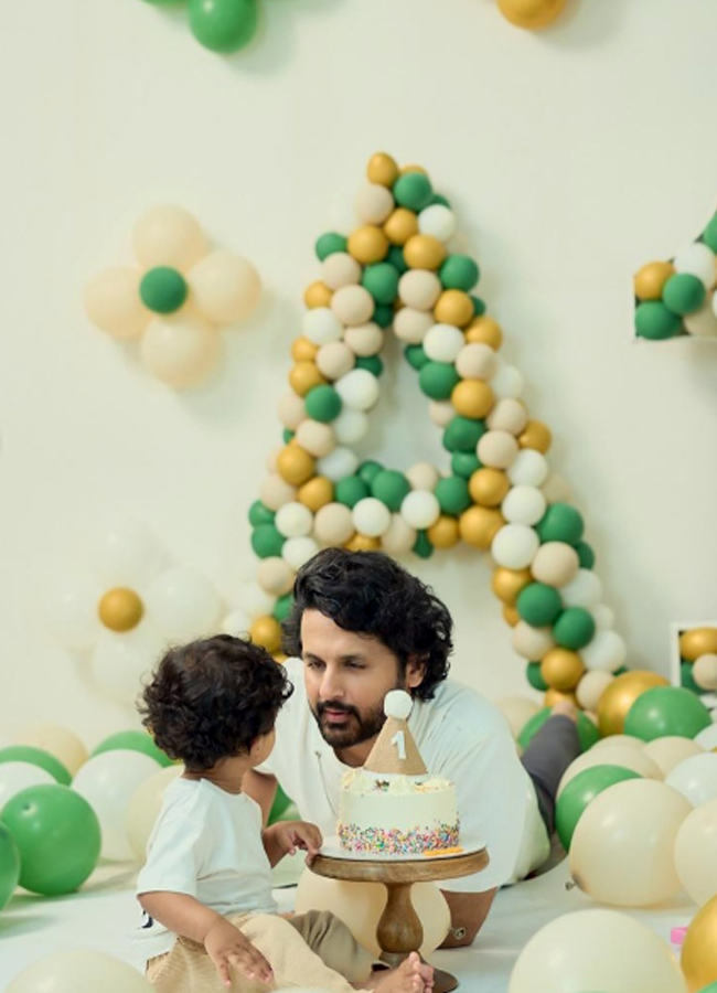 Tollywood Hero Nithiin son 1st birthday celebrations geos viral photos13