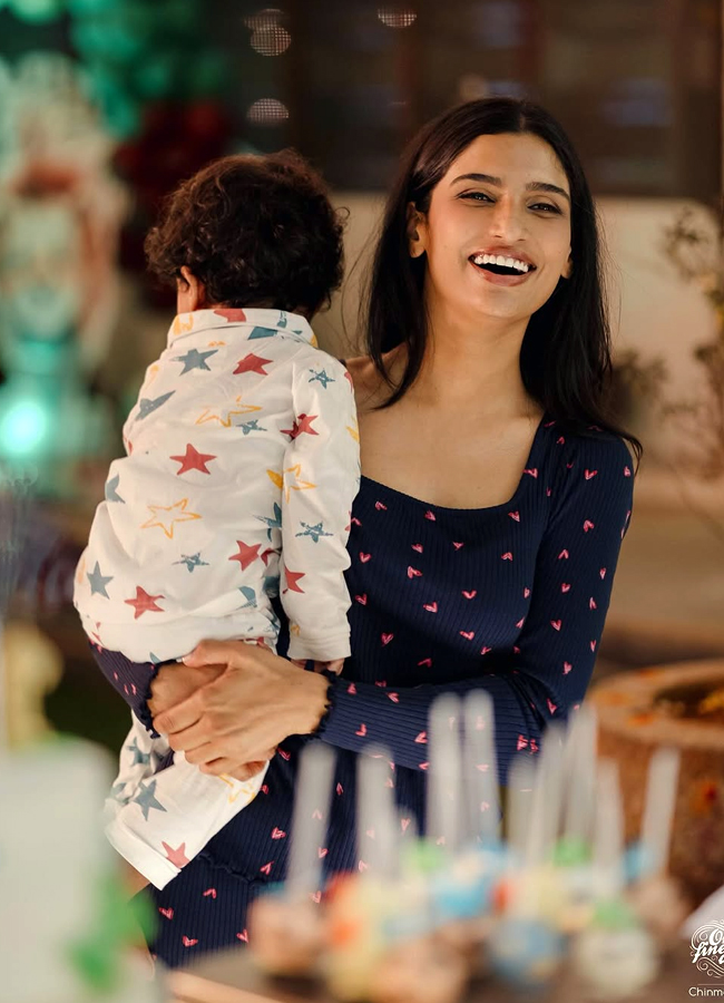 Tollywood Hero Nithiin son 1st birthday celebrations geos viral photos8