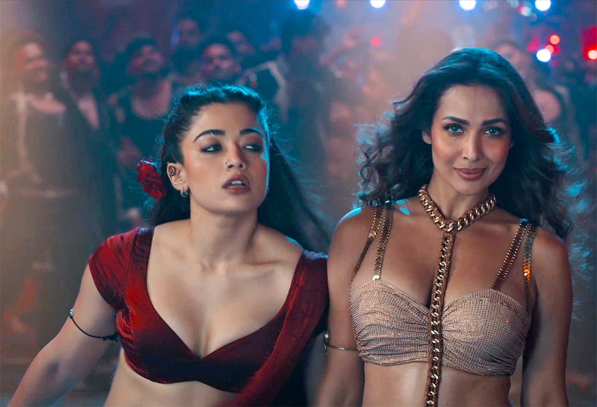 Rashmika Mandanna And Malaika Arora dance during the Thamma Movie5