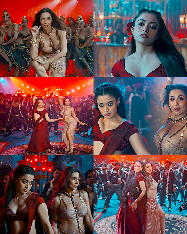 Rashmika Mandanna And Malaika Arora dance during the Thamma Movie7