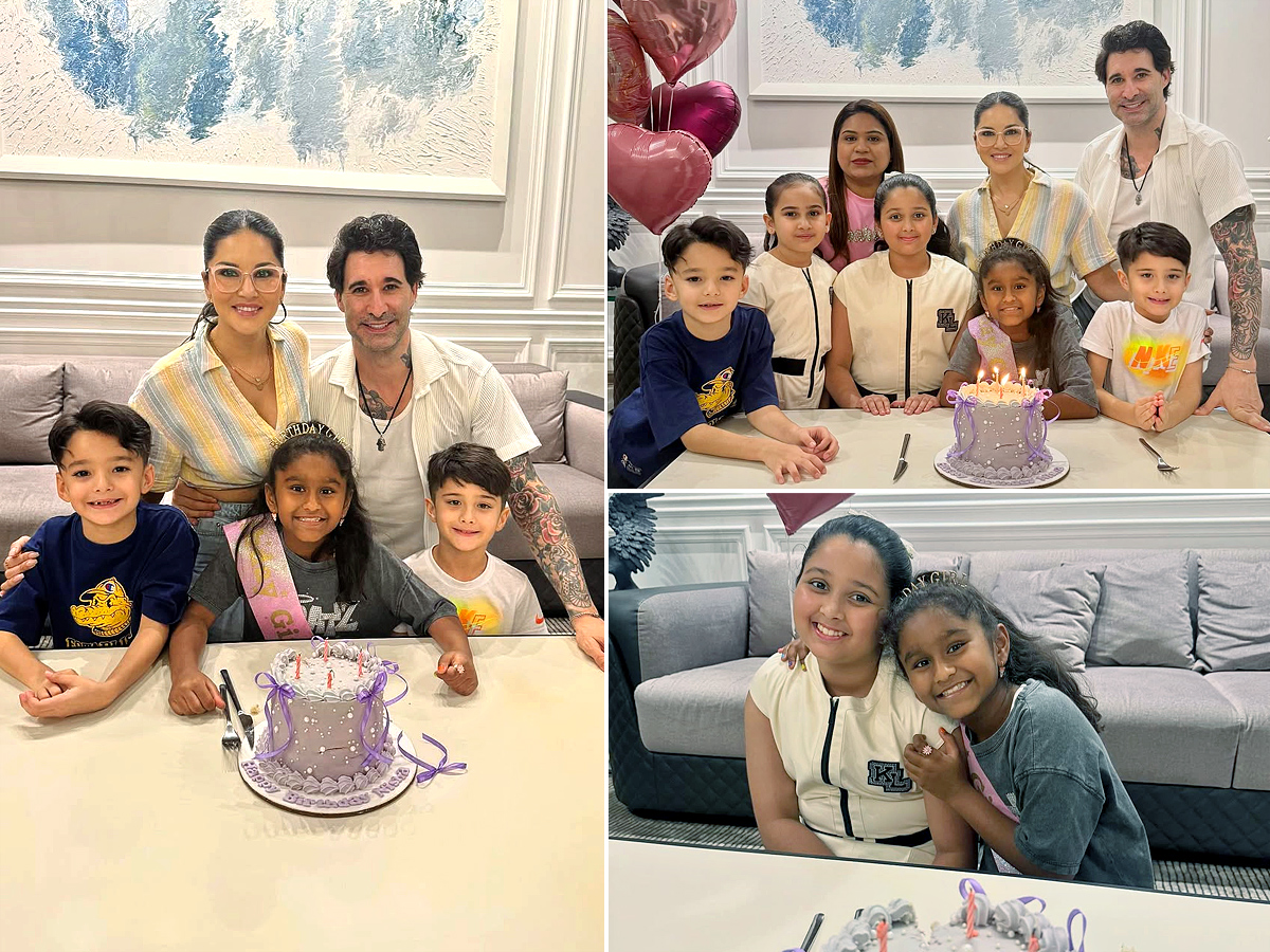 Sunny Leone Celebrates Daughters Birthday Photos1