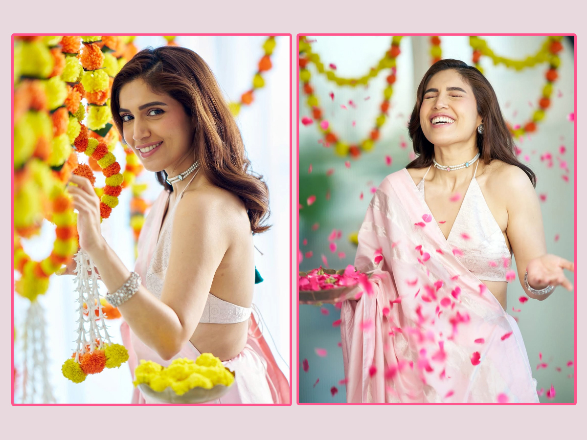 Bollywood actress Bhumi Pednekar celebrated the festival with enthusiasm.1