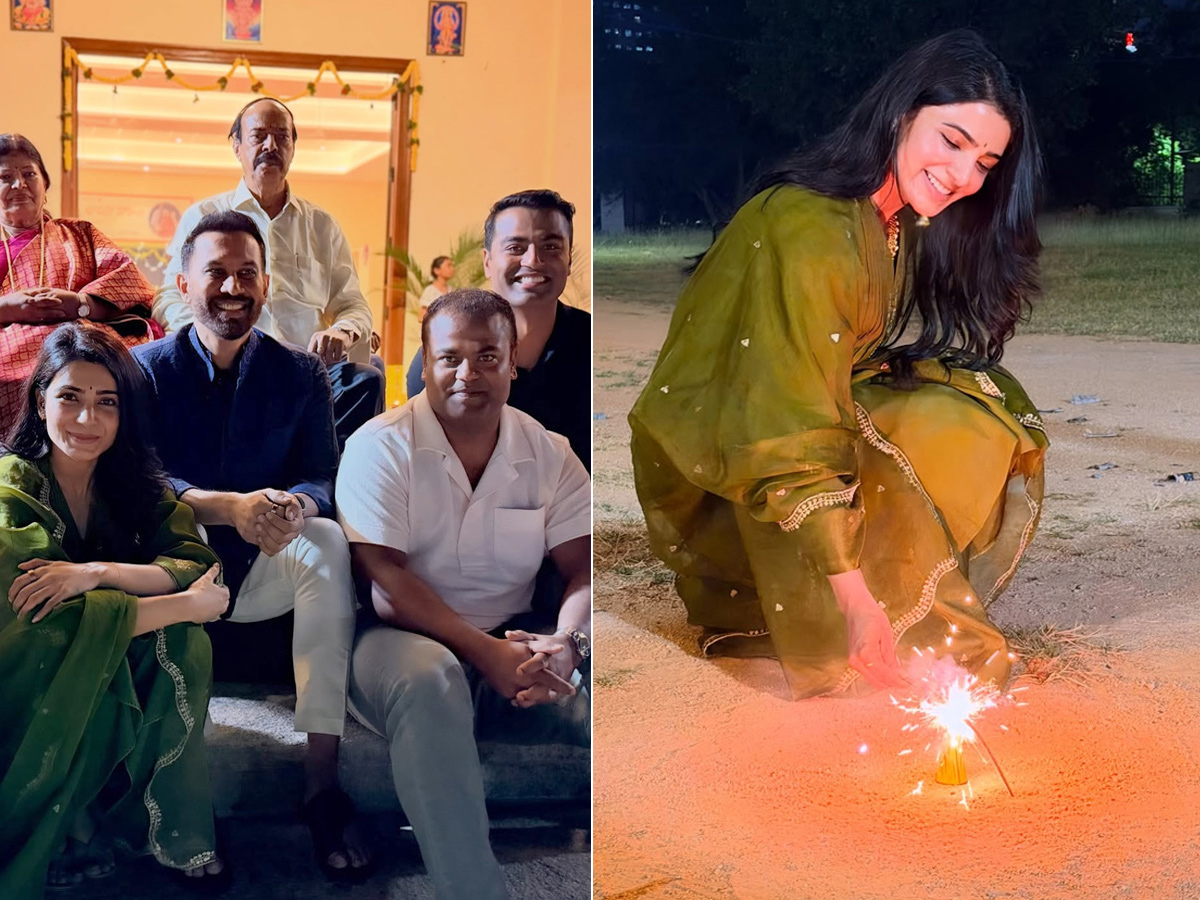 Samantha Diwali Celebrations With Raj Family Photos1