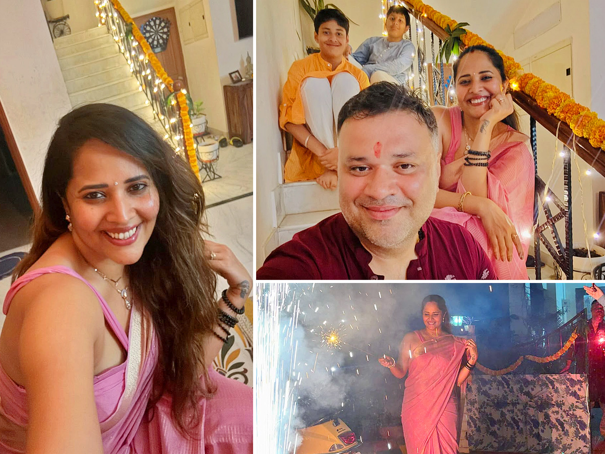 Tollywood Actress Anasuya Bharadwaj Diwali Celebrations 20251