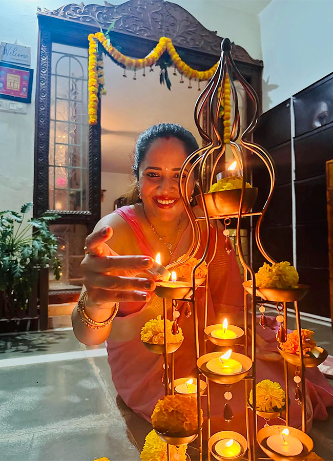 Tollywood Actress Anasuya Bharadwaj Diwali Celebrations 202516