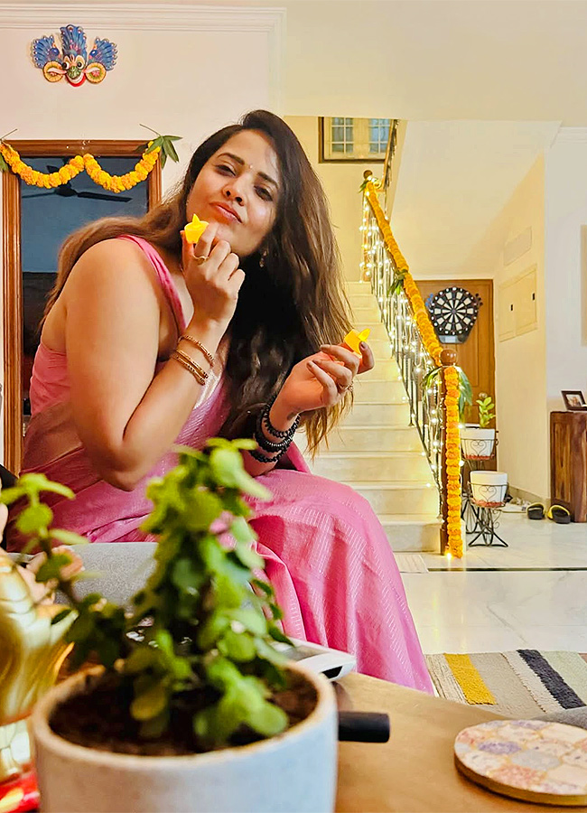 Tollywood Actress Anasuya Bharadwaj Diwali Celebrations 20252