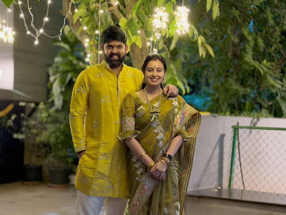 Actress Abhinaya Celebrates First Diwali with Family Photos2