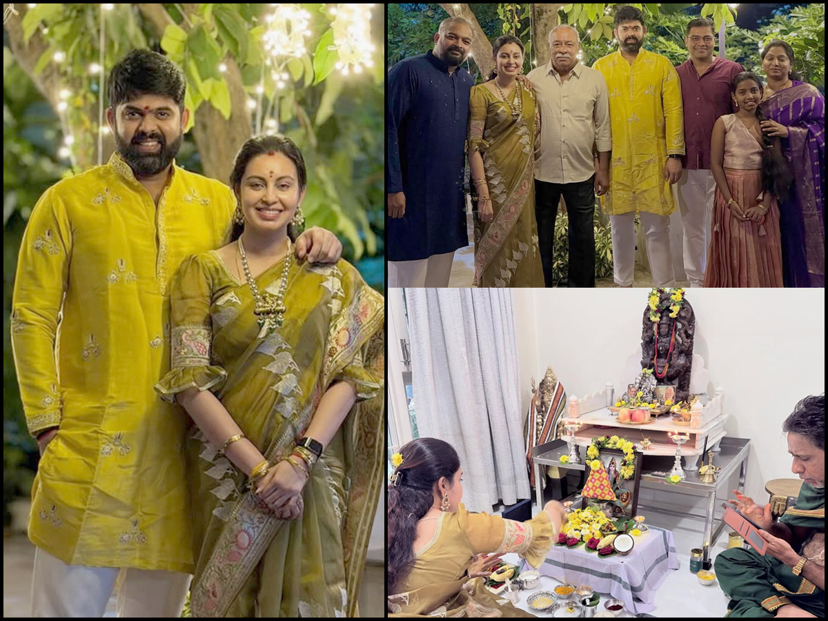 Actress Abhinaya Celebrates First Diwali with Family Photos1