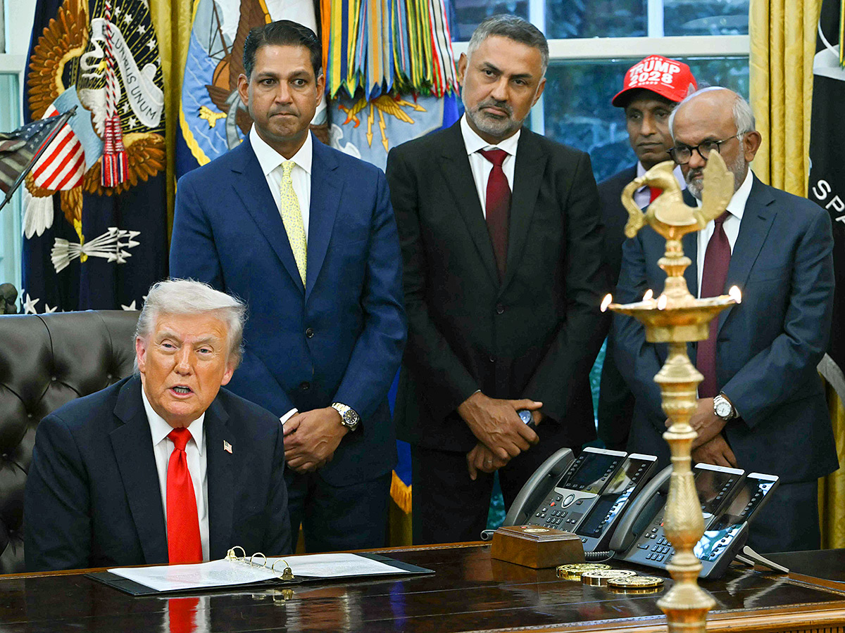 Diwali celebration in the Oval Office at the White House16