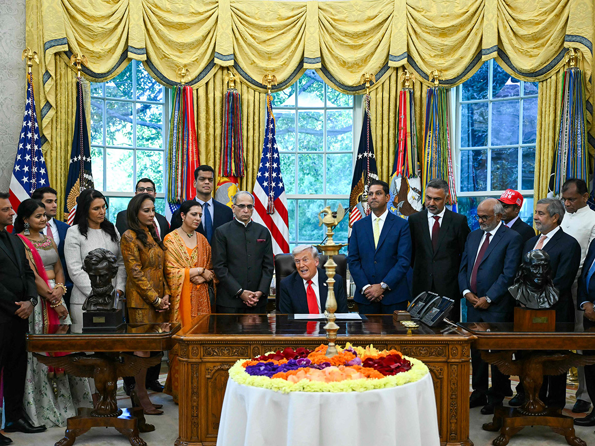 Diwali celebration in the Oval Office at the White House7