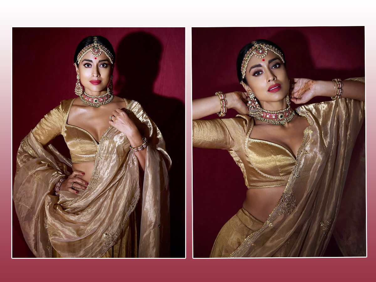 Heroine Shriya's Diwali look is a feast for the eyes! (Photos)1