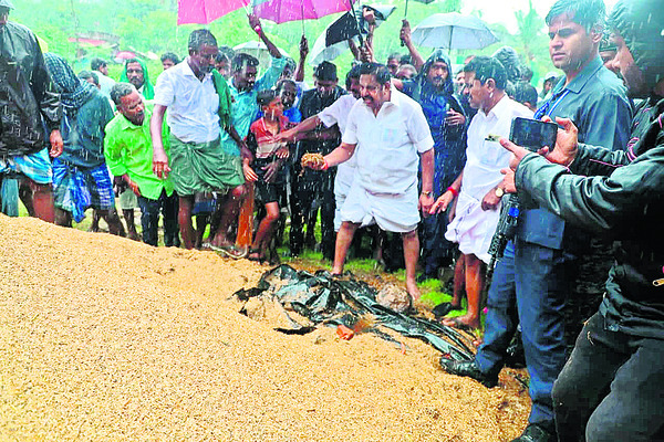 దెబ్బతిన్న పంటలు
1