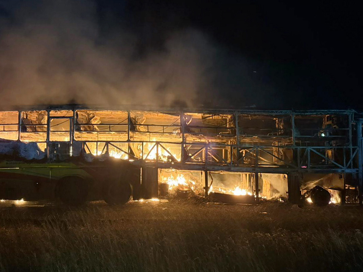 Kurnool Travels Bus FIRE Incident Photos12