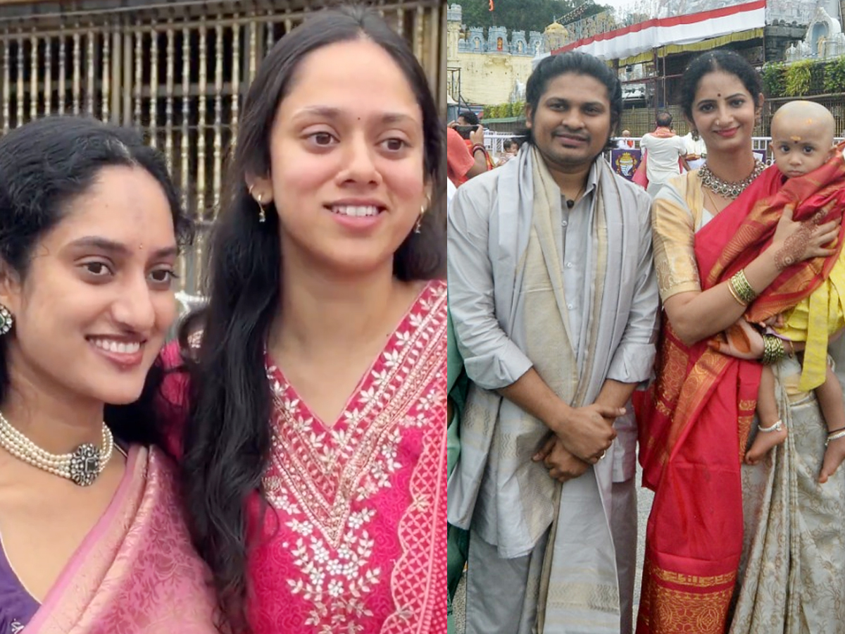 Prabhas' younger sister in Tirumala Srivari Seva (Photos)1