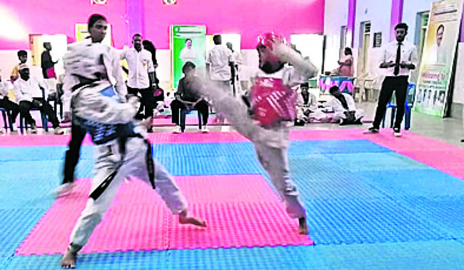 రాష్ట్ర స్థాయి తైక్వాండో పోటీల్లో బంగారు పతకాలు1