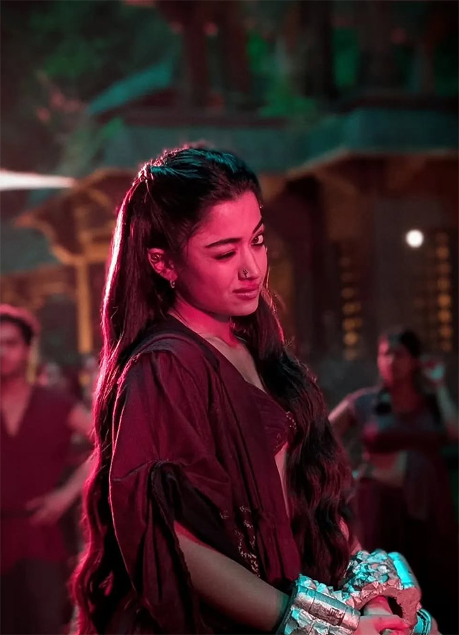 Actress Rashmika Mandanna At Thama Movie Working Stills HD14
