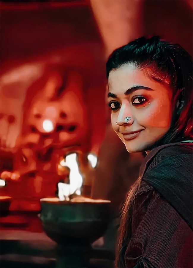 Actress Rashmika Mandanna At Thama Movie Working Stills HD16