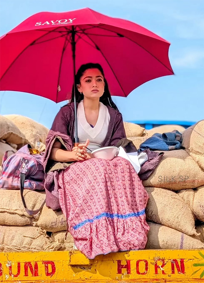 Actress Rashmika Mandanna At Thama Movie Working Stills HD18